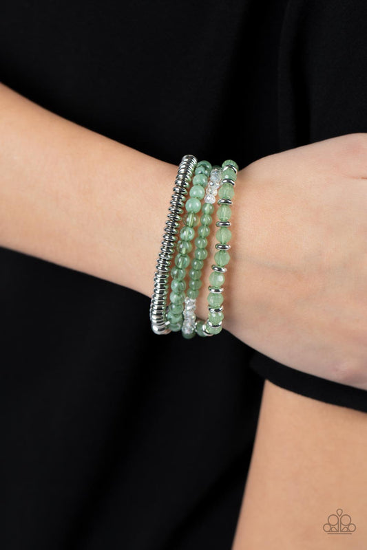 Destination Dreamscape Green Stretchy Bracelet Paparazzi Accessories. Subscribe & Save.