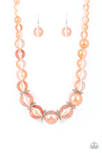 Load image into Gallery viewer, Marina Mirage Orange Necklace Paparazzi Accessories. Subscribe &amp; Save. #P2ST-OGXX-105XX
