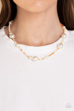 Load image into Gallery viewer, Modern Marina Orange Seed Beads Dainty Necklace Paparazzi Accessories. Subscribe &amp; Save. 
