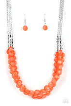Load image into Gallery viewer, Paparazzi Pacific Picnic Orange Necklace. Get Free Shipping. #P2SE-OGXX-285GF. Coral Orange
