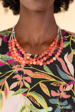 Load image into Gallery viewer, Pacific Picnic Orange Necklace Paparazzi Accessories. Subscribe &amp; Save. #P2SE-OGXX-285GF
