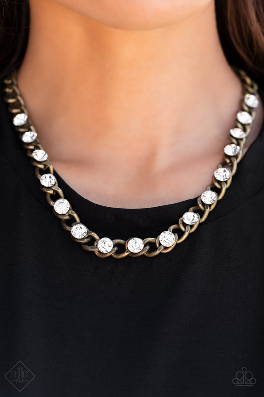 Major Moxie Brass Necklace Paparazzi Accessories $5 Jewelry. Subscribe & Save. #P2RE-BRXX-212IJ