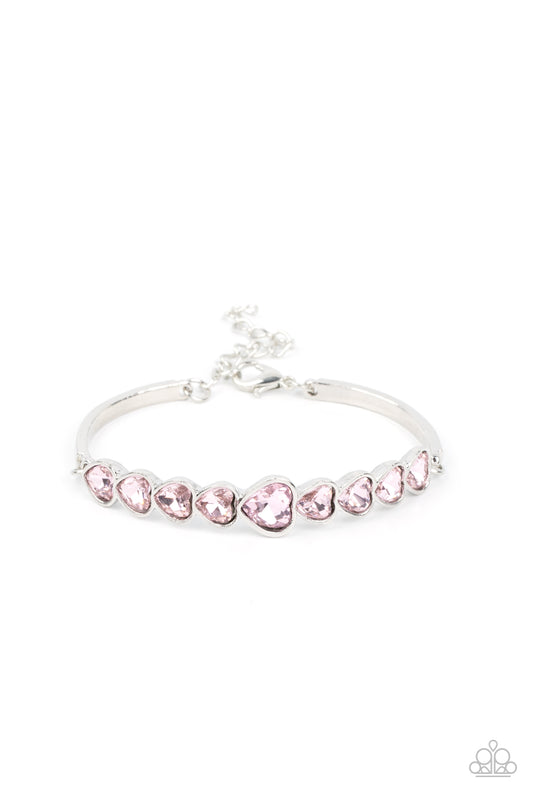 Lusty Luster Pink Bracelet Paparazzi Accessories. Get Free Shipping. #P9WH-PKXX-298XX