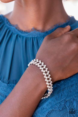 Seize the Sizzle White Bracelets Paparazzi Accessories. Subscribe & Save. #P9RE-WTXX-523XX