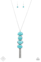 Load image into Gallery viewer, Hidden Lagoon Turquoise Blue Long Necklace Paparazzi Accessories. Get Free Shipping.
