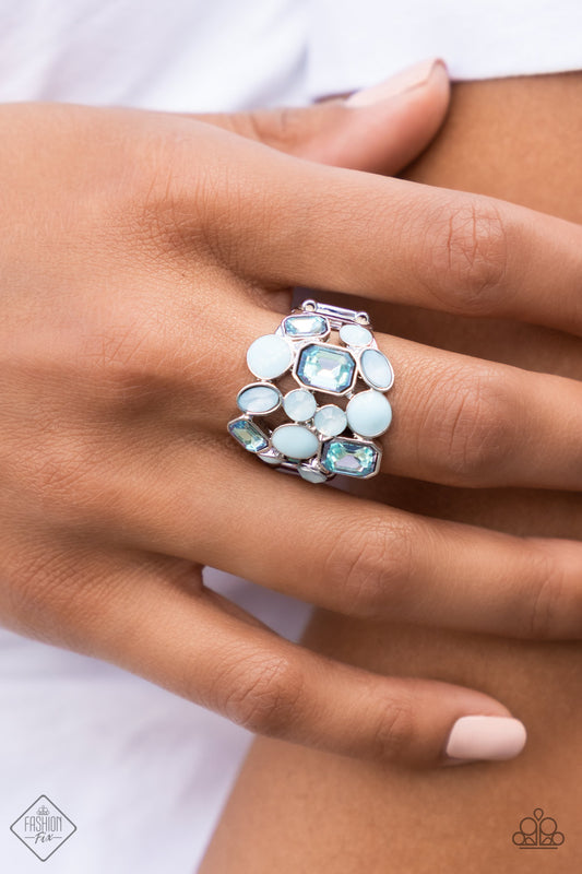 Paparazzi Multichromatic Meditation Blue Rings. #P4ST-BLXX-020IG. Subscribe & Save
