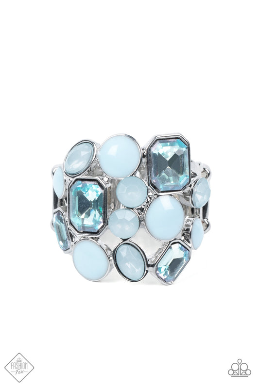 Multichromatic Meditation Blue Ring Paparazzi Accessories. Get Free Shipping. #P4ST-BLXX-020IG