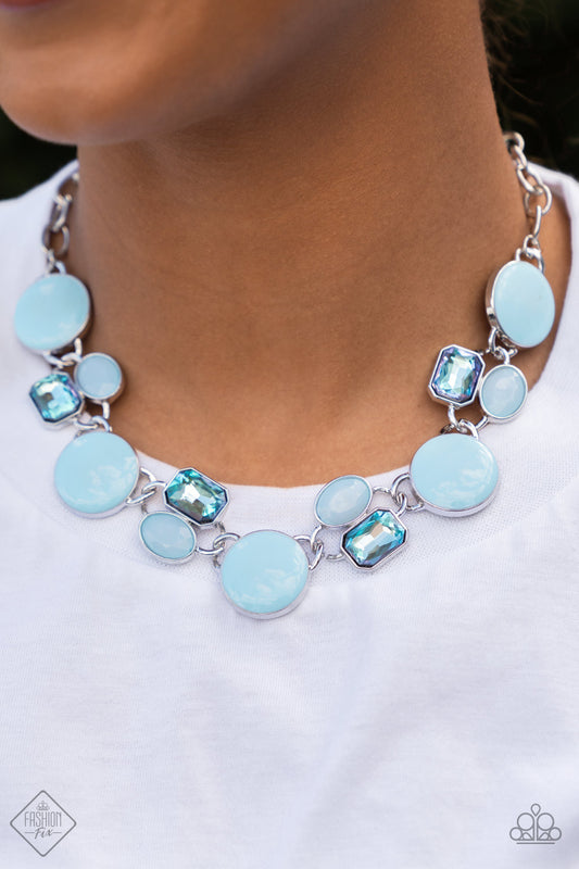 Paparazzi Dreaming in MULTICOLOR - Blue Necklace. Get Free Shipping. #P2ST-BLXX-204IG