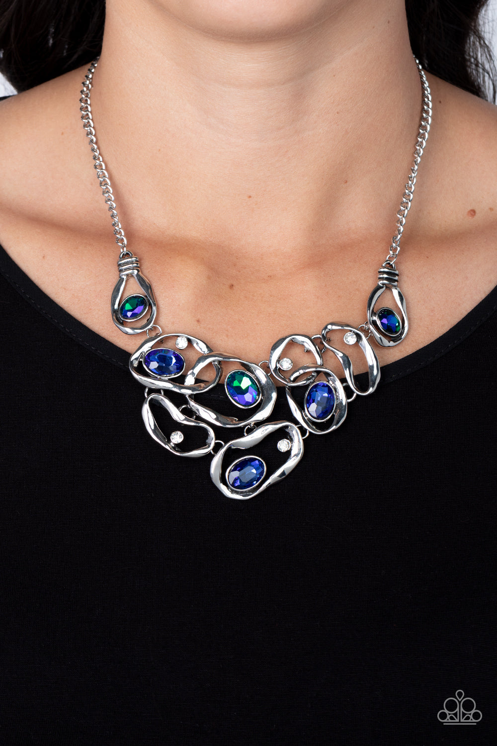 Paparazzi Warp Speed Blue Necklace. Subscribe & Save. #P2ST-BLXX-194XX. Iridescent Jewelry