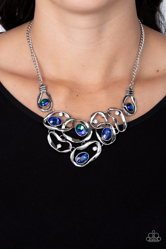 Paparazzi Warp Speed Blue Necklace. Subscribe & Save. #P2ST-BLXX-194XX. Iridescent Jewelry