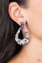 Load image into Gallery viewer, Paparazzi Metro Meltdown Pink Earring $5 Jewelry. Subscribe &amp; Save. #P5PO-PKXX-080XX
