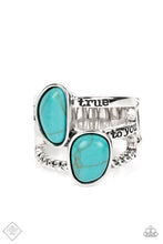 Load image into Gallery viewer, True to You Turquoise Blue Ring Paparazzi Accessories $5 Jewelry. #P4WD-BLXX-093JB. Subscribe &amp; Save
