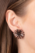 Load image into Gallery viewer, Daisy Dilemma Copper Petal Floral Earrings Paparazzi Accessories. #P5PO-CPXX-046XX. Free Shipping
