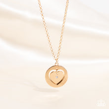 Load image into Gallery viewer, Paparazzi Heart Full of Faith - Gold Faith Inspirational Necklace
