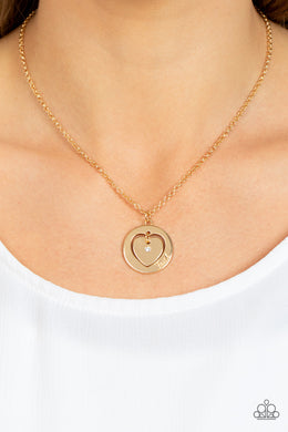 Paparazzi Heart Full of Faith Gold Heart Dainty $5 Necklace. Get Free Shipping.