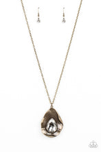 Load image into Gallery viewer, Paparazzi Surrealist Sparkle Brass Necklace. #P2RE-BRXX-205XX. Get Free Shipping. 
