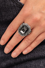 Load image into Gallery viewer, A Royal Welcome Silver Hematite Ring Paparazzi Accessories. Get Free Shipping. #P4ST-SVXX-014JE
