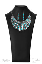 Load image into Gallery viewer, Paparazzi The Ebony Zi Necklace. 2022 Turquoise Blue Zi Collection. #Z2208. Get Free Shipping.
