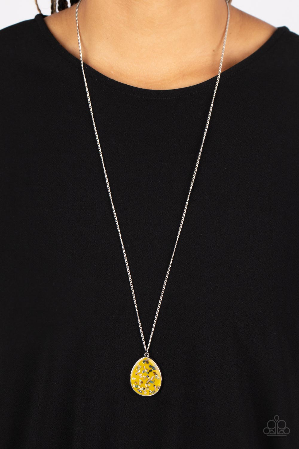Shimmering Seafloors Mustard Yellow Necklace Paparazzi Accessories. Get Free Shipping. $5 Pendant 