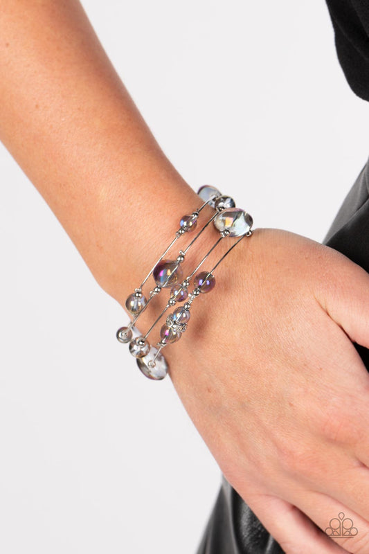 Optical Auras Purple Bracelet Paparazzi $8 Jewelry. Coil Bracelet. Infinity wrap bracelet.
