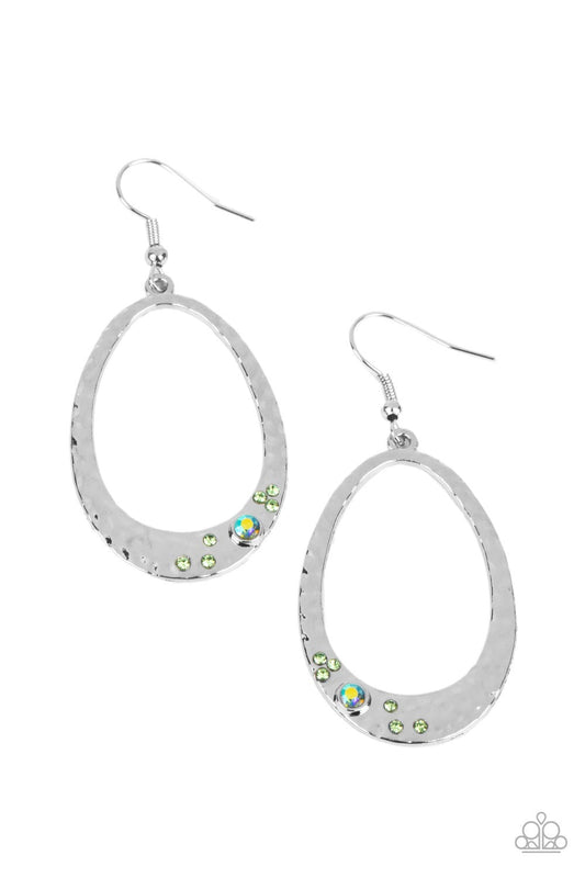 Paparazzi Seafoam Shimmer Green Earrings. Get Free Shipping. #P5RE-GRXX-175XX