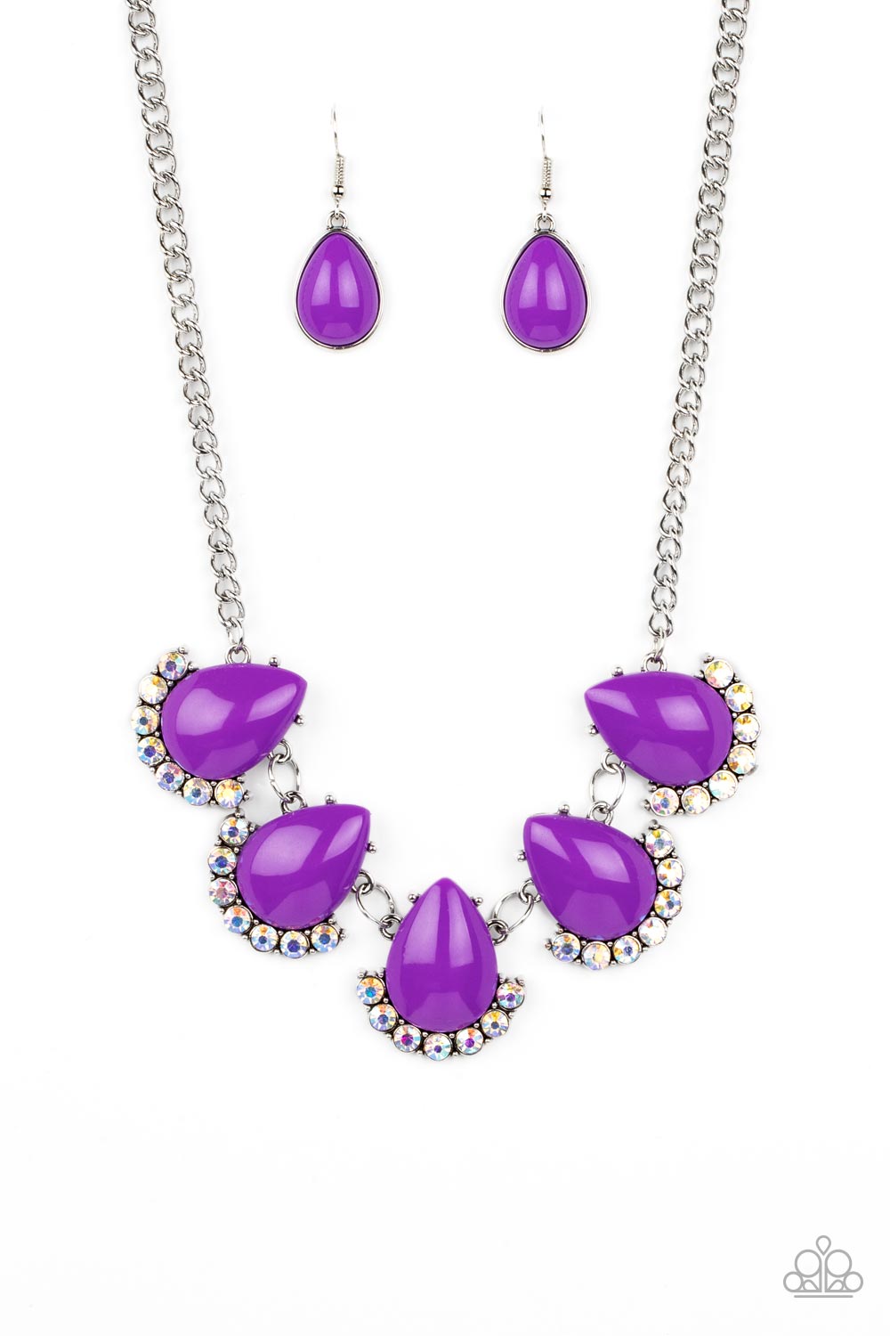 Ethereal Exaggerations Purple Iridescent Necklace Paparazzi $8 Jewelry. P2WH-PRXX-429XX