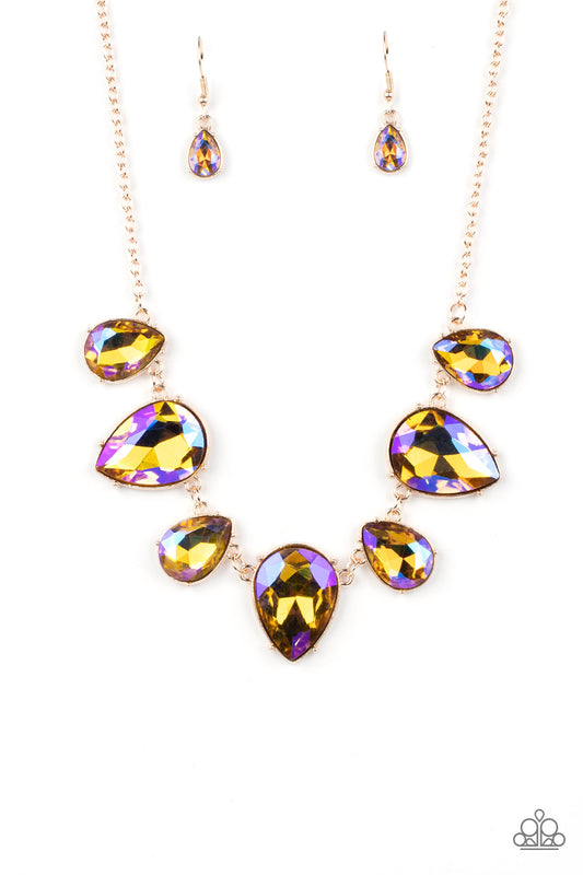 Paparazzi Otherworldly Opulence Multi Necklace. #P2SE-PKXX-238XX. Get Free Shipping. Iridescent