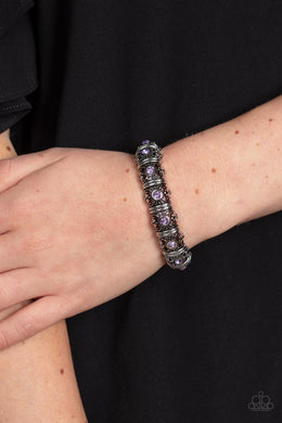 Ageless Glow Purple Floral Stretchy Bracelet Paparazzi Accessories. Subscribe & Save. 
