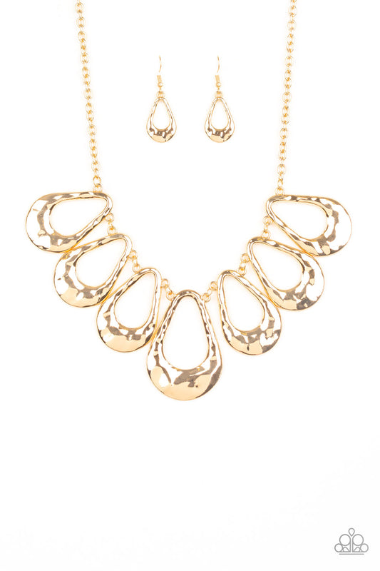 Paparazzi Necklace ~ Teardrop Envy - Gold