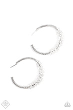 Load image into Gallery viewer, Paparazzi Bubble-Bursting Bling White Earrings. #P5HO-WTXX-130HV. Get Free Shipping. 
