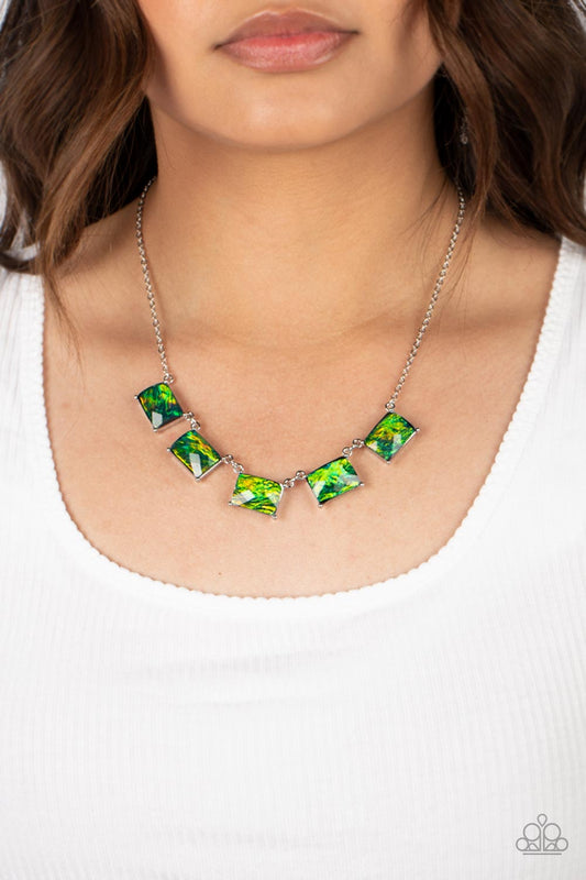 Opalescent Oblivion Green $8 Necklace Paparazzi Accessories. Subscribe & Save.