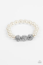 Load image into Gallery viewer, Breathtaking Ball White Bracelet Paparazzi Accessories. Get Free Shipping. #P9RE-WTXX-525XX

