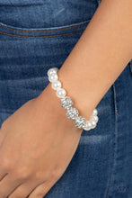 Load image into Gallery viewer, Paparazzi Breathtaking Ball White Pearl Bracelet. Subscribe &amp; Save. Bridal Accessory
