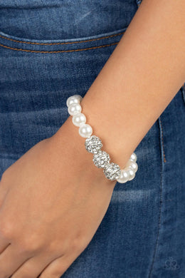 Paparazzi Breathtaking Ball White Pearl Bracelet. Subscribe & Save. Bridal Accessory