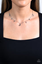 Load image into Gallery viewer, Lunar Lagoon Silver Dainty Necklace Paparazzi Accessories. Subscribe &amp; Save. #P2DA-SVXX-292XX
