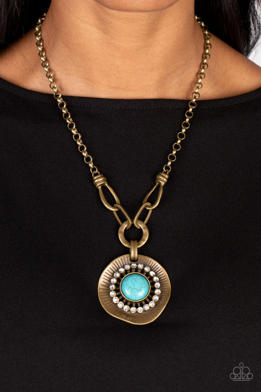 Badlands Treasure Hunt Brass Necklace Paparazzi Accessories. Subscribe & Save. #P2SE-BRXX-147XX