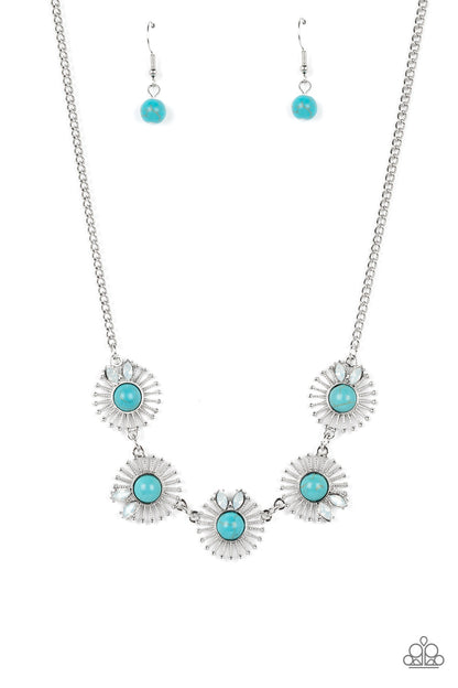 Fully Solar-Powered Blue Necklace Paparazzi Jewelry. #P2SE-BLXX-501XX. Subscribe & Save