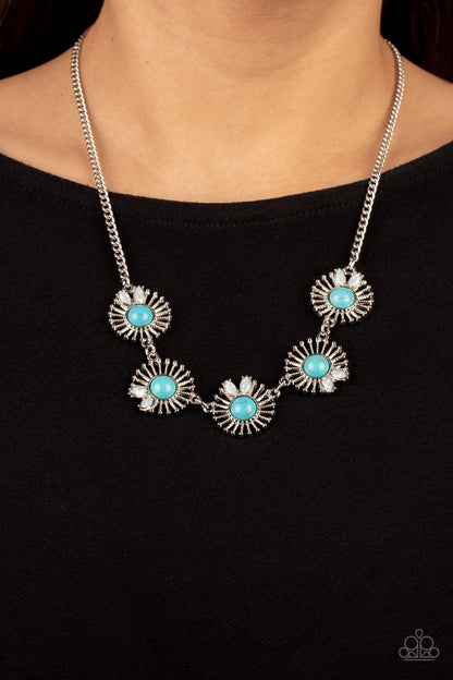 Paparazzi Fully Solar-Powered Blue Necklace. #P2SE-BLXX-501XX. Get Free Shipping