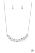 Load image into Gallery viewer, Sparkly Suitor White Necklace Paparazzi Accessories. Subscribe &amp; Save. #P2RE-WTXX-630KA
