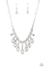 Load image into Gallery viewer, REIGNING Romance White Necklace Paparazzi $5.00 Jewelry. Bridal Fashion Jewelry. Prom Jewelry
