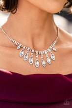 Load image into Gallery viewer, REIGNING Romance White Necklace Paparazzi Accessories. Subscribe &amp; Save. #P2ST-WTXX-125XX
