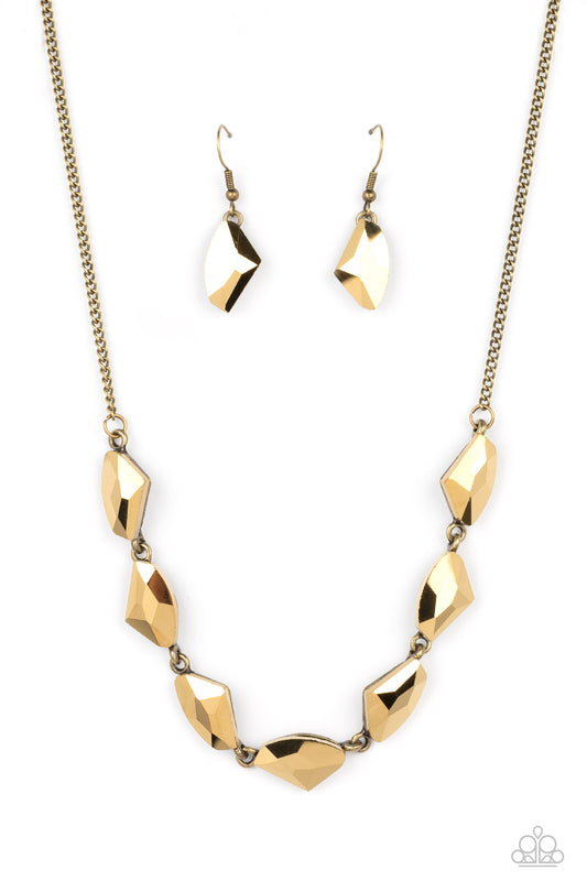 Paparazzi Raw Rapture Brass Necklace