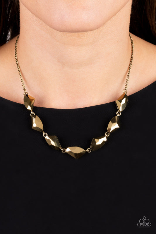Paparazzi Raw Rapture Brass Necklace