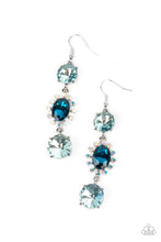Load image into Gallery viewer, Paparazzi Magical Melodrama Earrings. Subscribe &amp; Save. #P5ST-BLXX-045XX. Blue Iridescent $5
