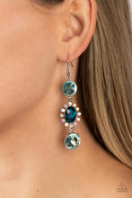 Load image into Gallery viewer, Magical Melodrama Blue Iridescent Earrings Paparazzi Accessories. Get Free Shipping. 
