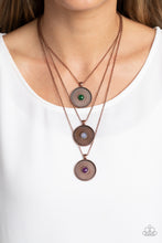 Load image into Gallery viewer, Paparazzi Geographic Grace Copper Necklace. Copper $5 Jewelry. Long Necklace
