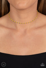 Load image into Gallery viewer, Paparazzi Neon Lights Yellow Choker Necklace
