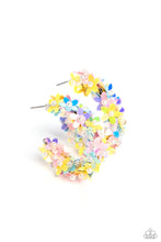 Load image into Gallery viewer, Paparazzi Fairy Fantasia Multi Earrings. Get Free Shipping.  #P5HO-MTXX-070XX. Floral Hoop LOP
