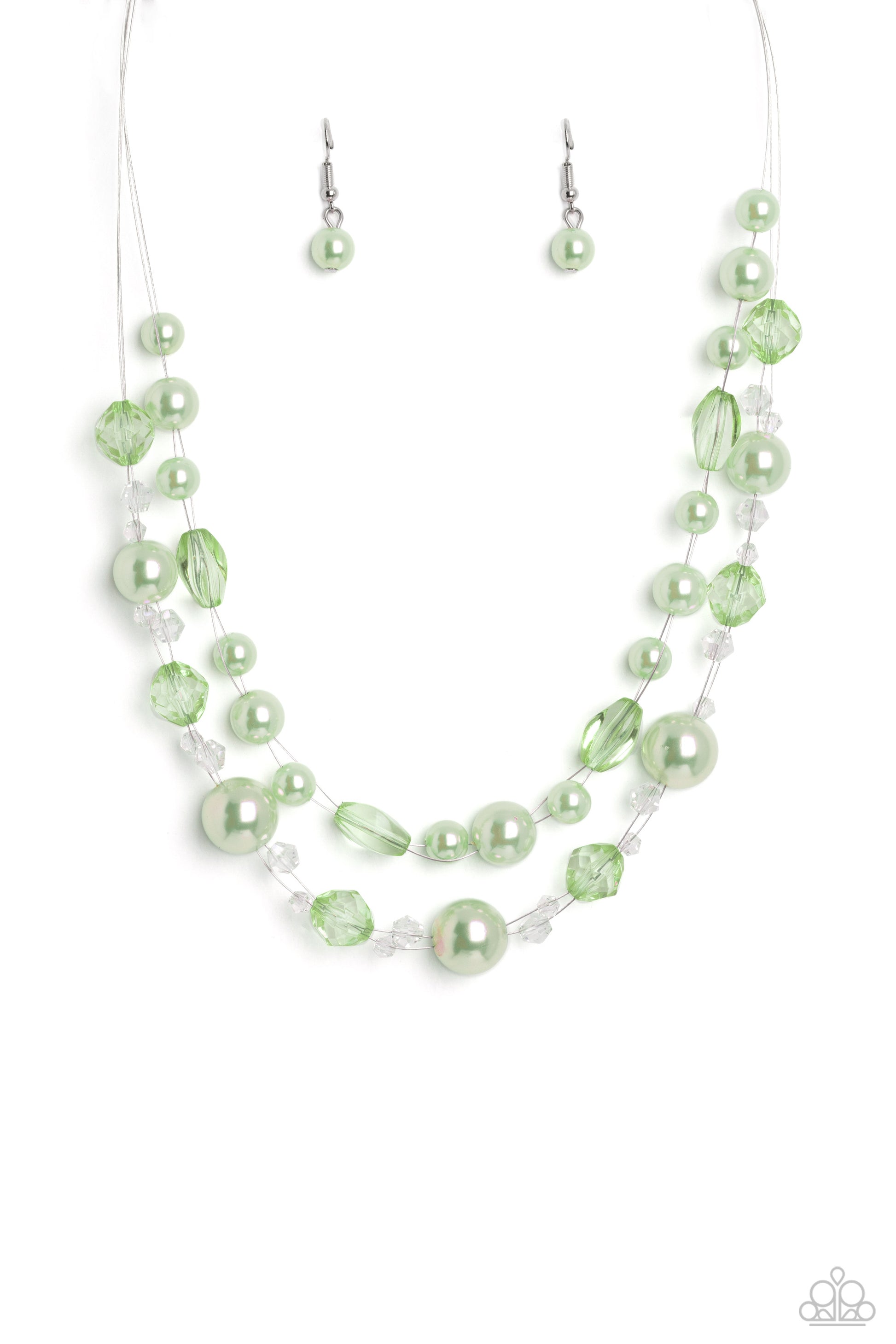 Parisian Pearls Green Necklace Paparazzi Accessories. Subscribe & Save. #P2RE-GRXX-276XX