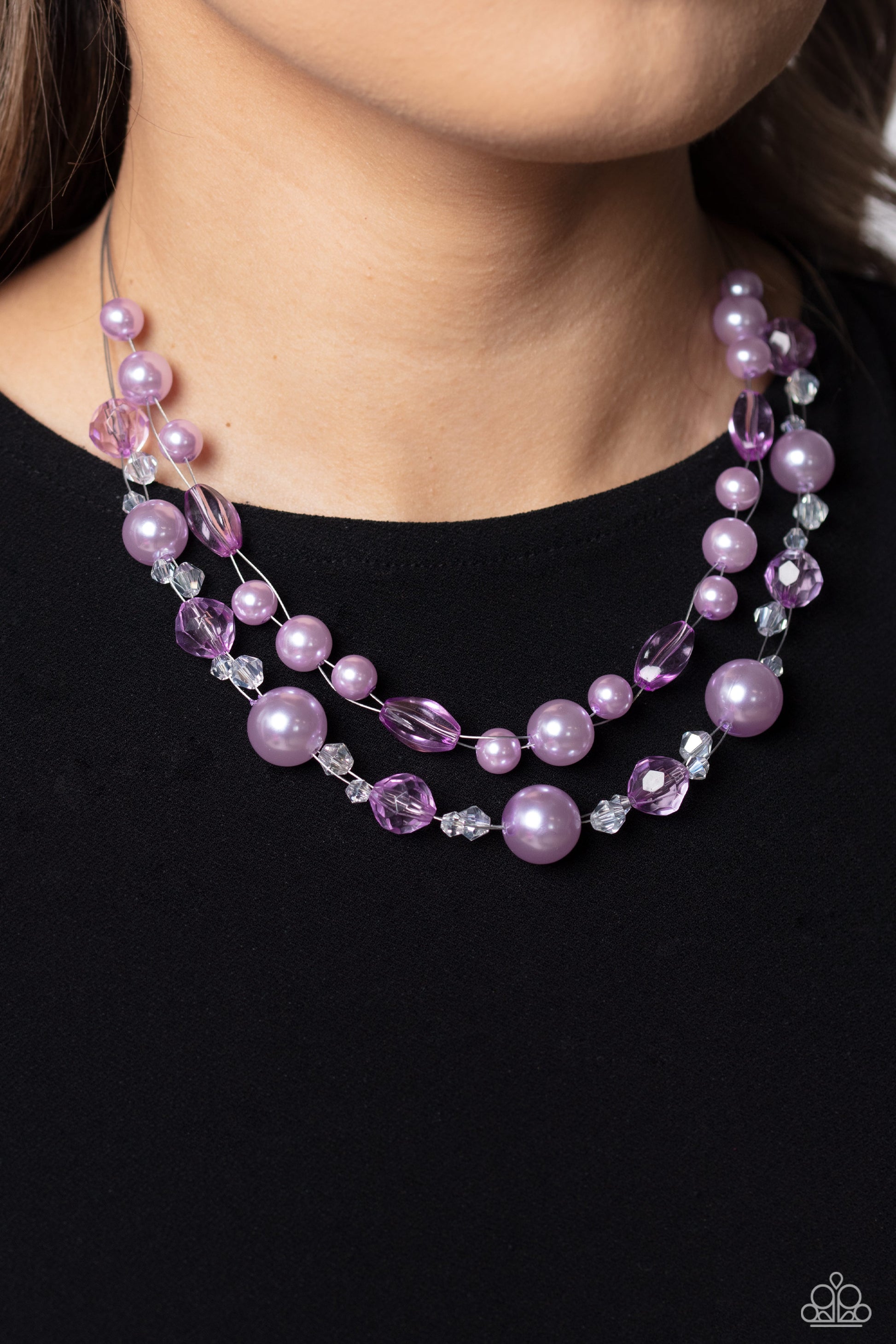 Paparazzi Parisian Pearls $8 Purple Necklace. #P2RE-PRXX-308XX. Jewelry For Women